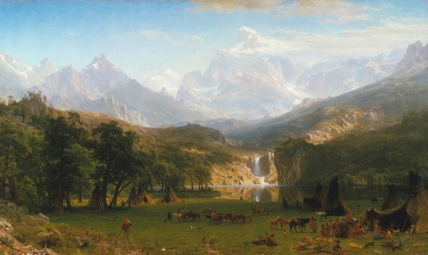 Main Product Photo of The Rocky Mountains, Lander's Peak  Painting by Albert Bierstadt