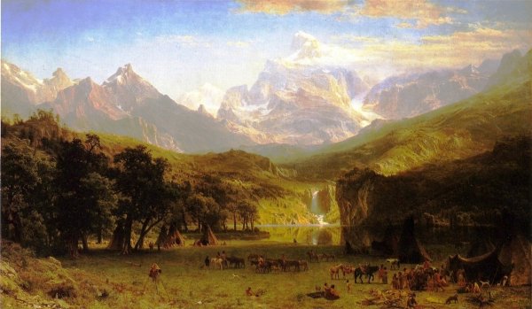 Main Product Photo of The Rocky Mountains, Lander's Peak Painting by Albert Bierstadt