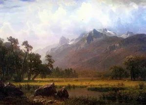The Sierras Near Lake Tahoe, California by Albert Bierstadt Oil Painting