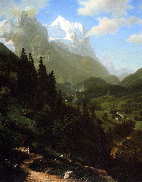 Main Product Photo of The Wetterhorn Painting by Albert Bierstadt