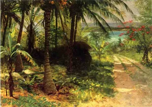 Tropical Landscape by Albert Bierstadt - Oil Painting Reproduction