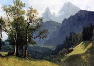 Tyrolean Landscape by Albert Bierstadt Oil Painting