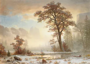 Valley of the Yosemite-First Snowfall of the Year by Albert Bierstadt Oil Painting