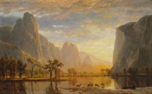 Valley of the Yosemite by Albert Bierstadt Oil Painting