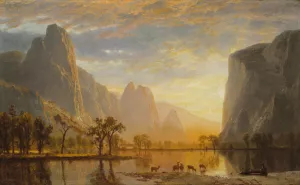Valley of the Yosemite by Albert Bierstadt Oil Painting