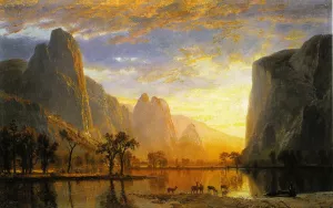 Valley of the Yosemite Oil painting by Albert Bierstadt