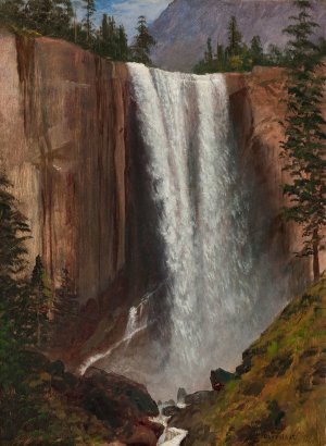 Vernal Fall by Albert Bierstadt Oil Painting
