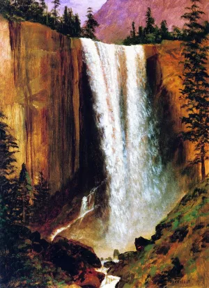 Vernal Fall by Albert Bierstadt Oil Painting