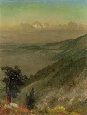 Wasatch Mountains by Albert Bierstadt Oil Painting