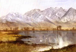 Wassatch Mountains, Utah by Albert Bierstadt - Oil Painting Reproduction