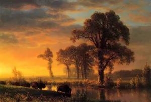 Western Kansas by Albert Bierstadt - Oil Painting Reproduction