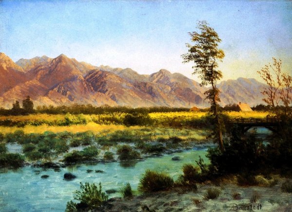 Main Product Photo of Western Landscape 3 Painting by Albert Bierstadt