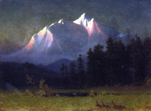 Western Landscape 4 by Albert Bierstadt Oil Painting