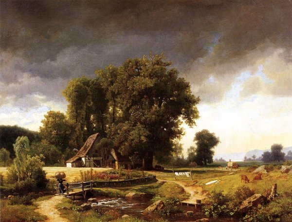Main Product Photo of Westphalian Landscape Painting by Albert Bierstadt