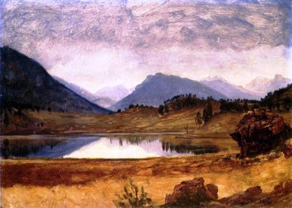 Main Product Photo of Wind River Country 2 Painting by Albert Bierstadt