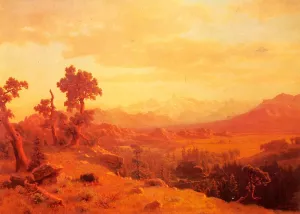 Wind River Country by Albert Bierstadt Oil Painting