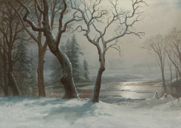 Winter In Yosemite by Albert Bierstadt - Hand-Painted Oil Painting Reproduction