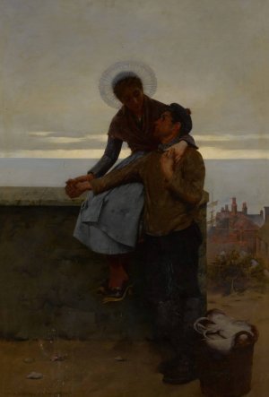 The Lovers by Albert Chevallier Tayler Oil Painting