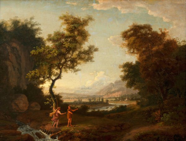 Ideale Landschaft  by Albert Christoph Dies - Hand-Painted Oil Painting Reproduction