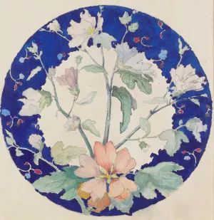 Design for a Plate by Albert Dammouse Oil Painting