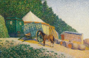 Little Circus Camp by Albert Dubois-Pillet Oil Painting