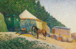 Little Circus Camp by Albert Dubois-Pillet Oil Painting