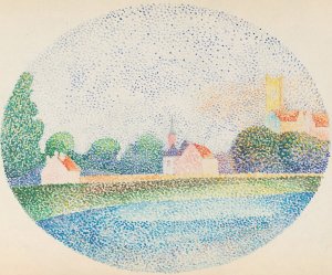 Morning on the Marne at Meaux by Albert Dubois-Pillet Oil Painting