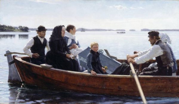 Main Product Photo of A Child's Funeral Painting by Albert Edelfelt