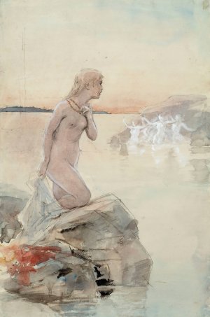 Aino by Albert Edelfelt Oil Painting