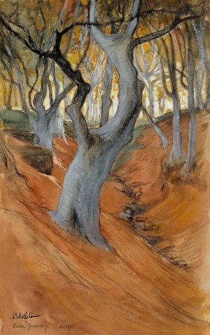 Beech Forest by Albert Edelfelt Oil Painting