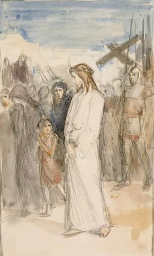 Christ Is Taken To Calvary Oil painting by Albert Edelfelt