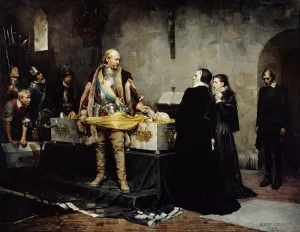 Duke Karl Insulting The Corpse Of Klaus Fleming by Albert Edelfelt Oil Painting