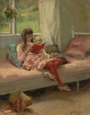 Good Friends I by Albert Edelfelt Oil Painting