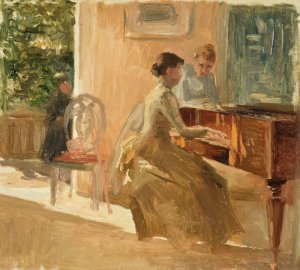 In the Drawing-room at Haiko by Albert Edelfelt Oil Painting