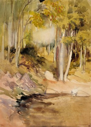 In the Woods by Albert Edelfelt Oil Painting