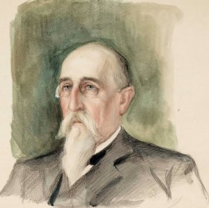 Leo Mechelin, Portrait Study by Albert Edelfelt Oil Painting