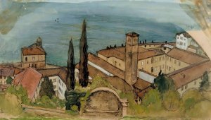 Lugano Oil painting by Albert Edelfelt