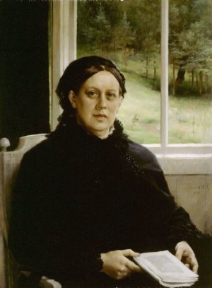 Mother of the Artist Oil painting by Albert Edelfelt