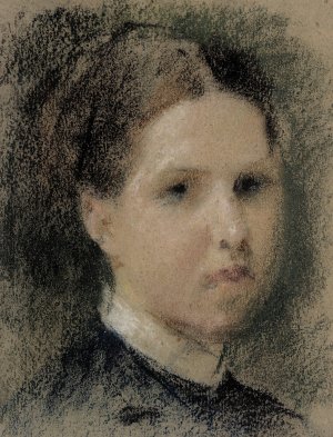 Portrait of Annie Edelfelt by Albert Edelfelt Oil Painting