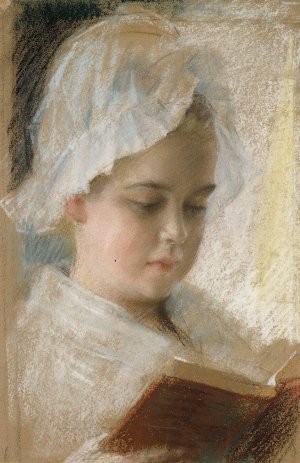 Portrait of Berta Edelfelt, study by Albert Edelfelt Oil Painting