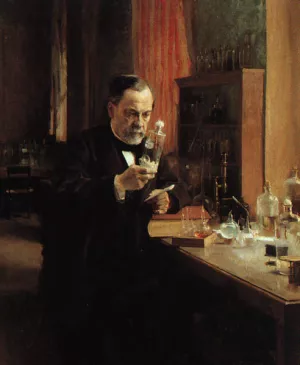 Portrait of Louis Pasteur by Albert Edelfelt - Oil Painting Reproduction