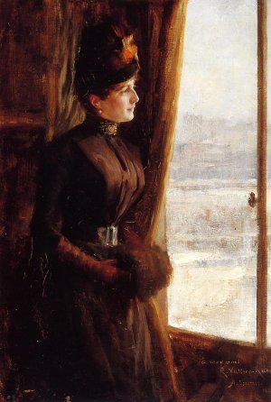 Portrait of Madame Vallery-Radot Oil painting by Albert Edelfelt