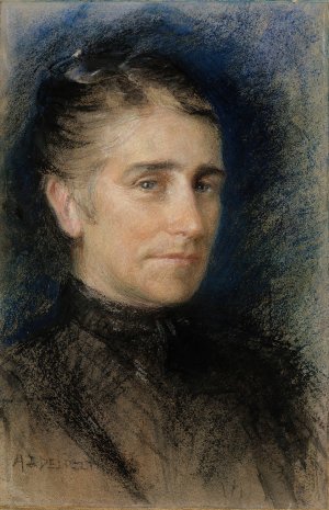 Portrait of Mrs. Emilie Krohn by Albert Edelfelt Oil Painting