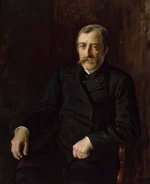 Portrait of Professor Carl Gustaf Estlander Oil painting by Albert Edelfelt
