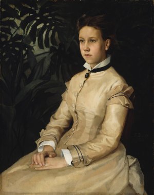 Portrait Of The Artist's Sister Ellen Edelfelt by Albert Edelfelt Oil Painting