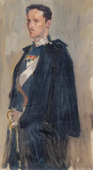 Skecth for the Portrait of Prince Carl Oil painting by Albert Edelfelt