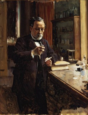 Study for the Portrait of Louis Pasteur by Albert Edelfelt Oil Painting