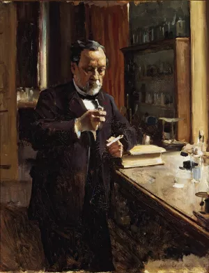 Study for the Portrait of Louis Pasteur by Albert Edelfelt Oil Painting