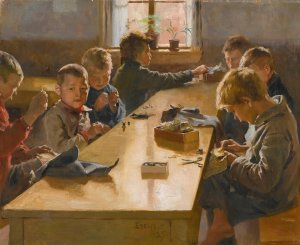 The Boys' Workhouse, Helsinki by Albert Edelfelt Oil Painting