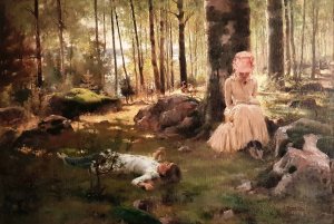 Under the Birches by Albert Edelfelt Oil Painting